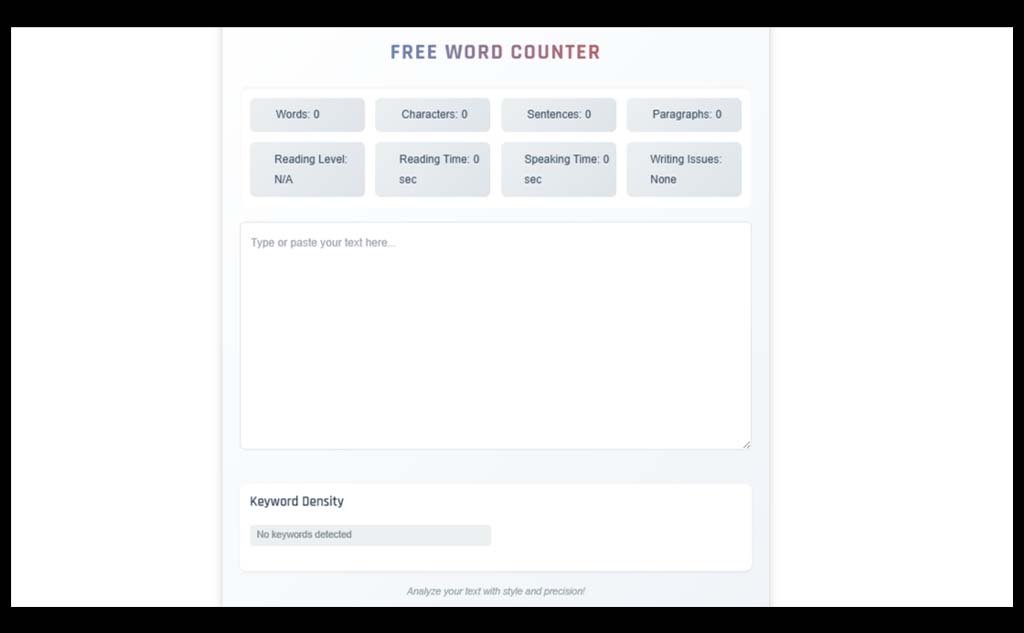 Free Online Word Counter